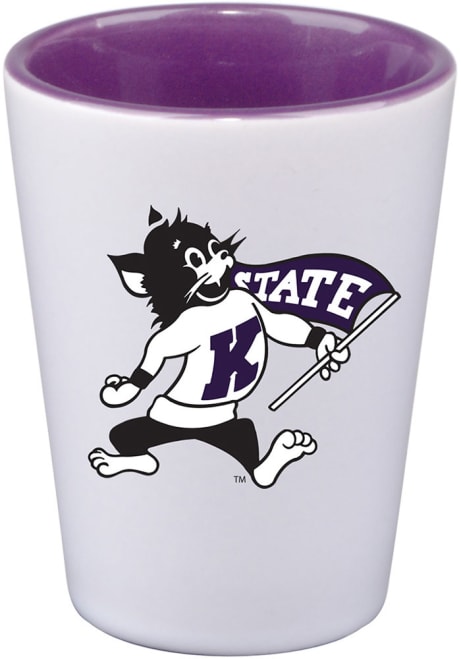 Purple K-State Wildcats 2oz Logo Shot Glass