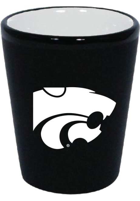 Black K-State Wildcats 2oz Ceramic Matte Shot Glass
