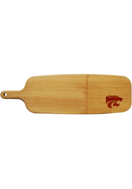 Brown K-State Wildcats Bamboo Paddle Kitchen Cutting Board
