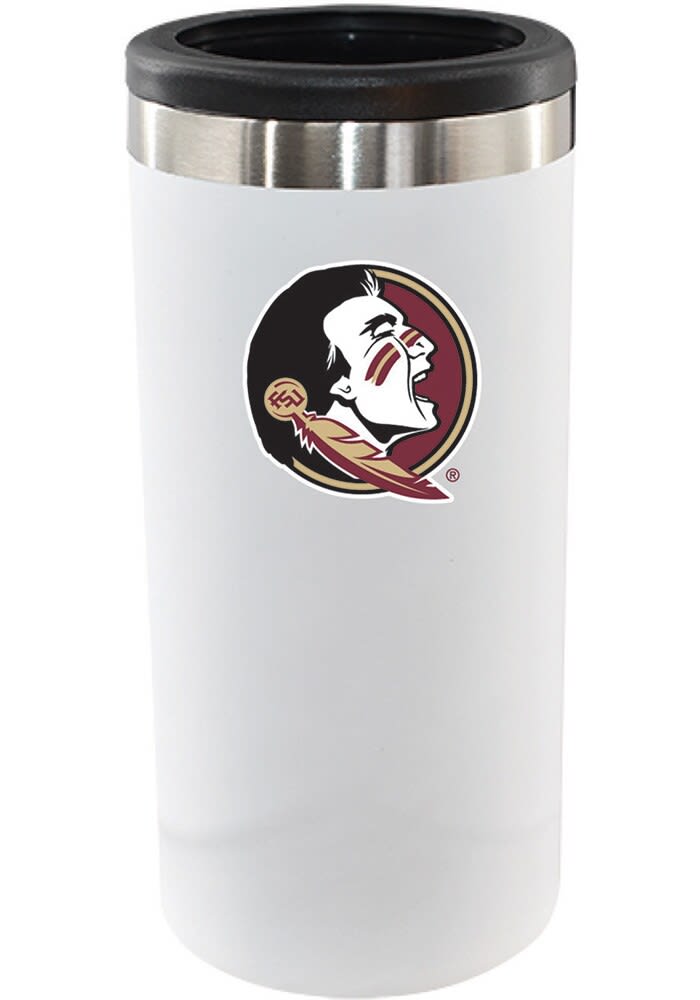 Florida State Seminoles WHITE 12oz Slim Can Stainless Steel
