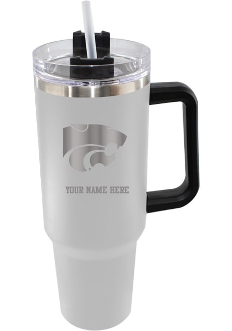 White K-State Wildcats Personalized 46oz Colossal Stainless Steel Tumbler