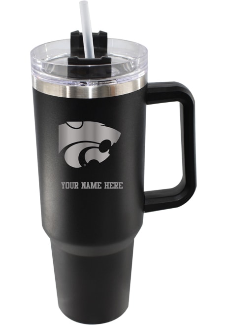 Black K-State Wildcats Personalized 46oz Colossal Stainless Steel Tumbler