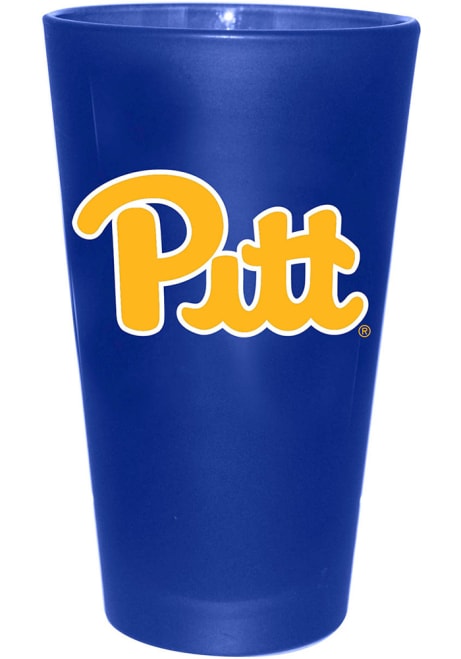 Blue Pitt Panthers 16 oz Color Frosted Pint Glass