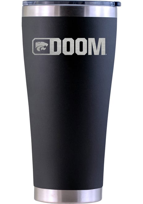 Black K-State Wildcats 30 oz. laser etched Stainless Steel Tumbler