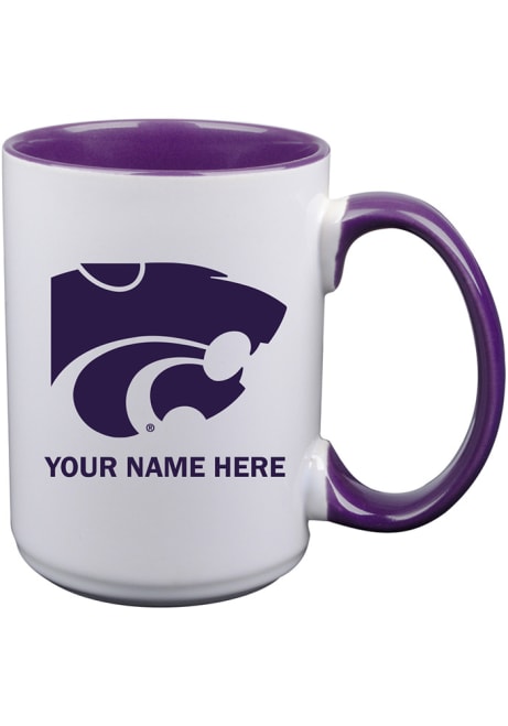 White K-State Wildcats Personalized Mug