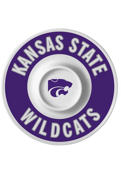 Purple K-State Wildcats 12 inch Chip and Dip Serving Tray