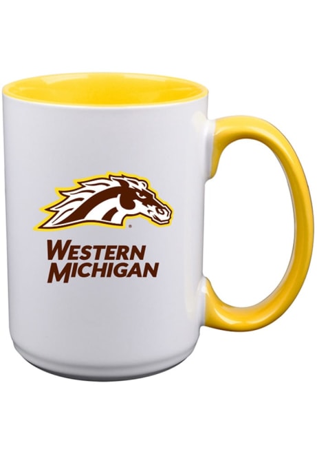 White Western Michigan Broncos Sublimation Mug