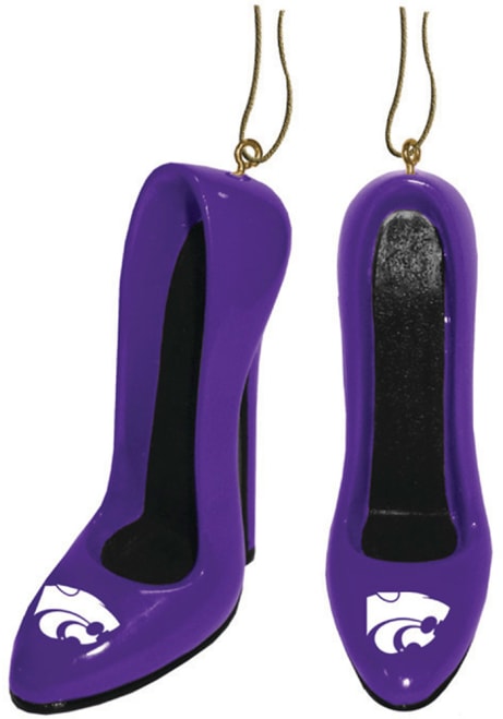 Purple K-State Wildcats Heeled Shoe Ornament