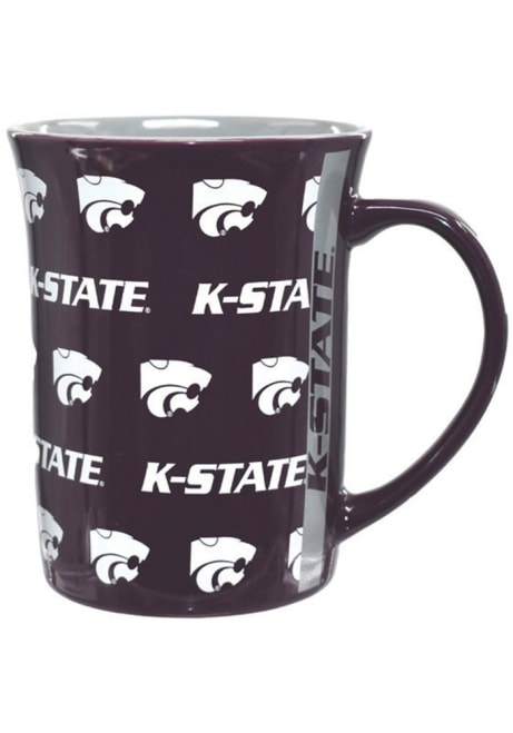 Black K-State Wildcats 15 oz Logo Line Up Mug