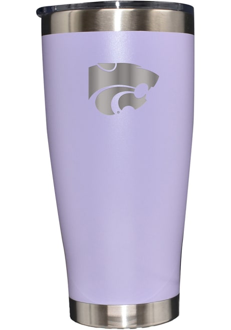 Purple K-State Wildcats 20oz Powercat Etched Stainless Steel Tumbler