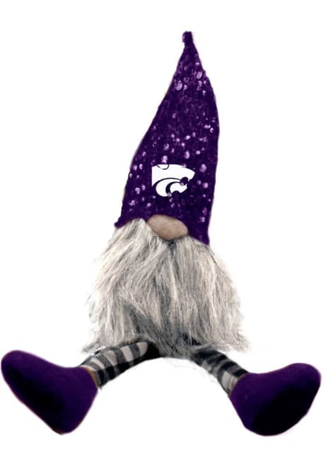 Purple K-State Wildcats Shelf Sitter Gnome Decor