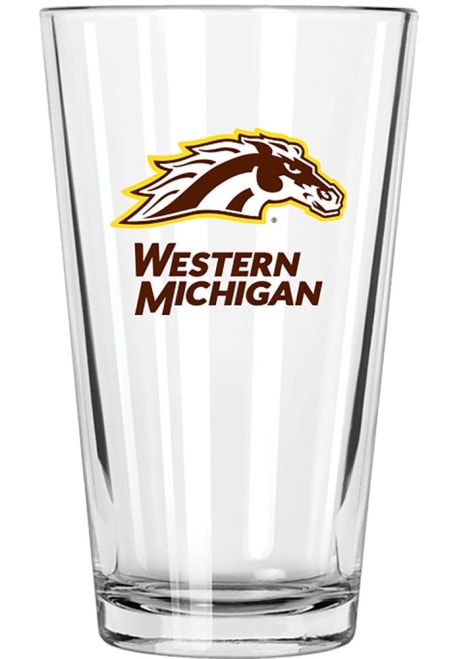 Brown Western Michigan Broncos 16oz Pint Color Pint Glass