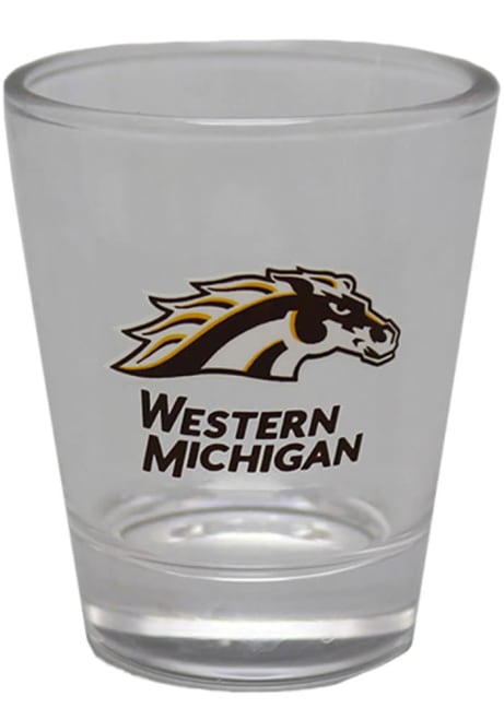 Brown Western Michigan Broncos 2oz Glass Shot Glass