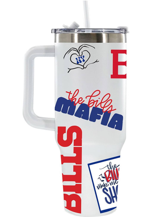 Buffalo Bills 46oz Local Stainless Steel Tumbler - White