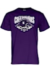 Main image for Northwestern Wildcats Purple Blue 84 2025 Game Above Sports Bowl Football Champions Short Sleeve T..