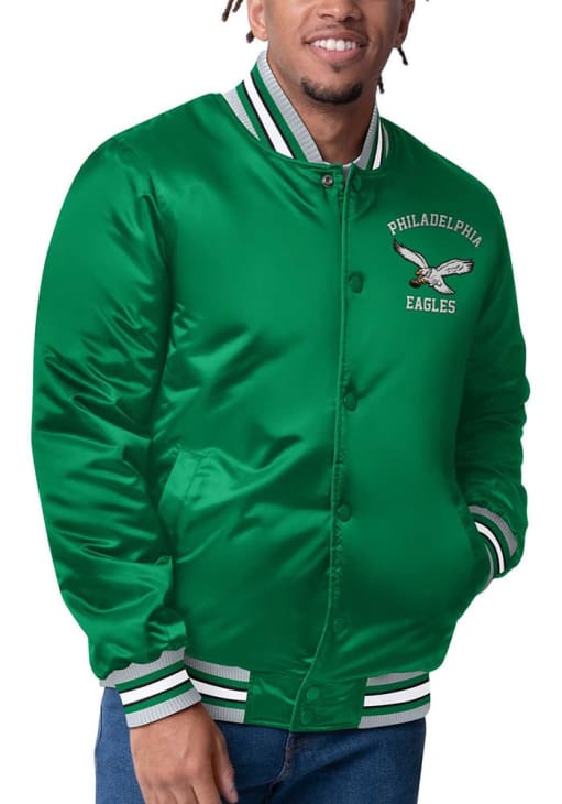 Starter Philadelphia Eagles Mens Kelly Green Bradley Medium Weight Jacket