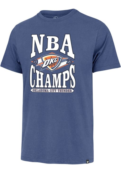 47 Oklahoma City Thunder Blue 2025 Finals Champions MVP Franklin Short Sleeve Fashion T Shirt