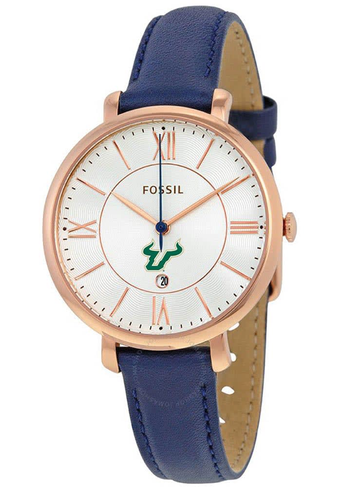 Navy blue fossil watch women's best sale