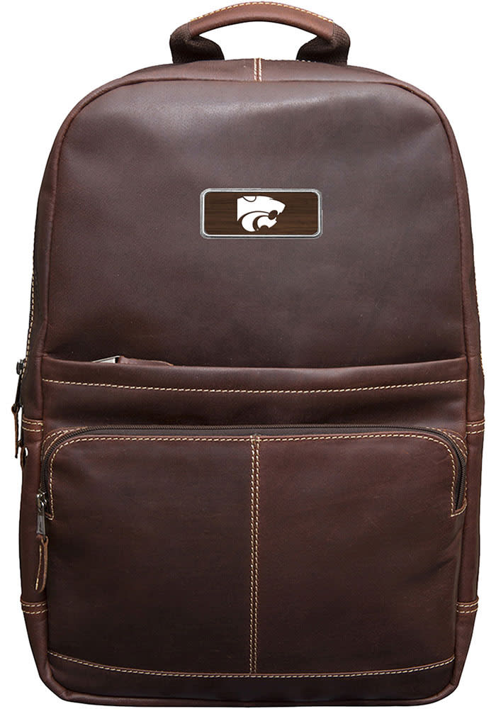 K State Wildcats Jardine Associates Outback Leather Kannah Canyon Backpack Brown