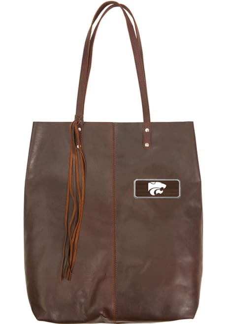 K-State Wildcats Jardine Associates Outback Leather Mee Canyon Tote Tote Bag - Brown