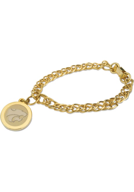 K-State Wildcats Jardine Associates Gold Charm Womens Bracelet - Gold
