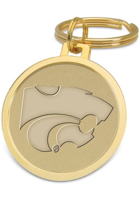 Gold K-State Wildcats Gold Medallion Keychain