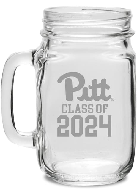 White Pitt Panthers Class of 2024 Hand Etched Jar Stein