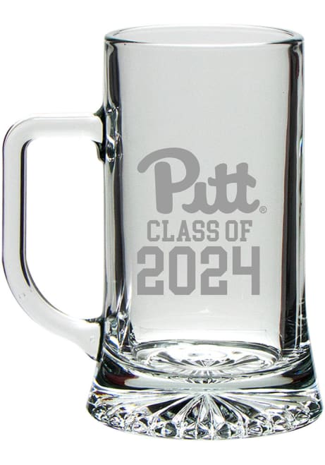 White Pitt Panthers Class of 2024 Hand Etched Crystal Maxim Stein