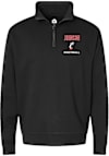 Main image for Zay Gravy Johnson Mens Rally Black Cincinnati Bearcats Football NIL Embroidered Qtr Zip Pullover