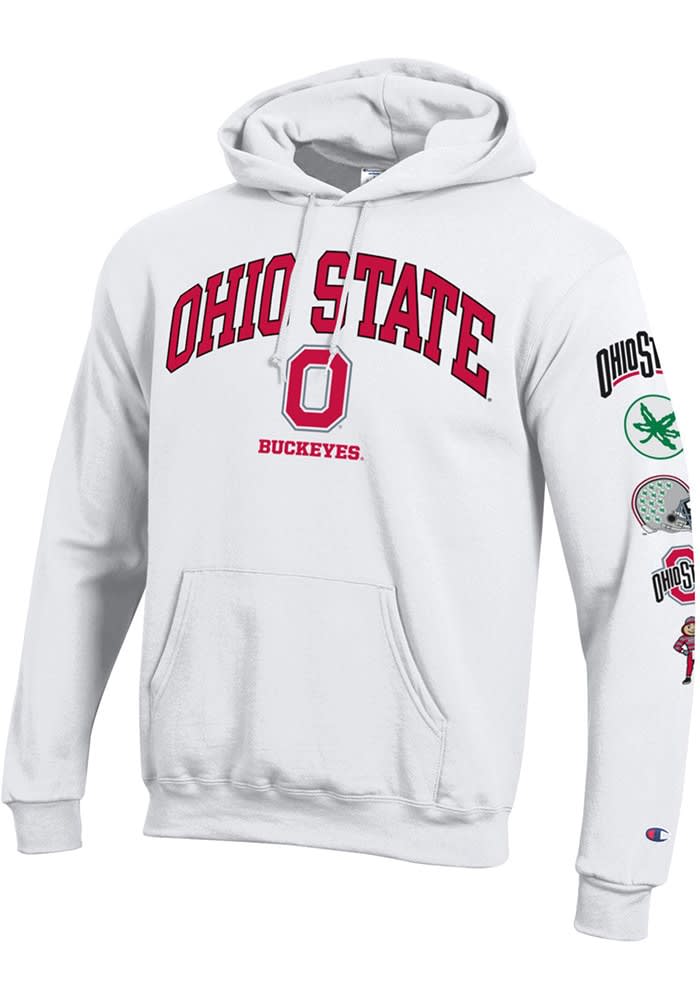 ヒ*ボ様 Champion Ohio State スウェットパーカー Lサイズ Champion Ohio State Buckeyes Mens White Evolution Hoodie - 5331863