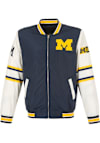Main image for Mens Navy Blue Michigan Wolverines Nylon Bomber Medium Weight Jacket