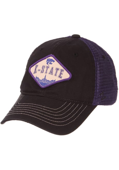 Zephyr Black K-State Wildcats Roadside Meshback Adjustable Hat