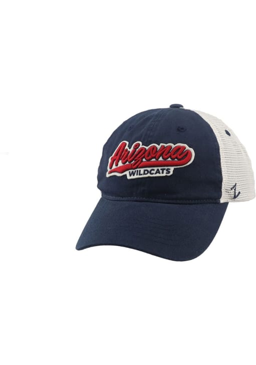 Arizona Wildcats Cursive Trucker Meshback Adj Adjustable Hat - Blue