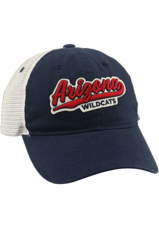 Arizona Wildcats Cursive Trucker Meshback Adj Adjustable Hat - Blue
