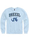 Main image for Mens Light Blue Drexel Dragons Arch Mascot Crew Sweatshirt