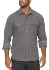 Main image for Mens Charcoal Nebraska Cornhuskers Hero Solid Twill Knit Long Sleeve Dress Shirt