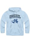 Main image for Mens Light Blue Drexel Dragons Arch Mascot Hooded Sweatshirt