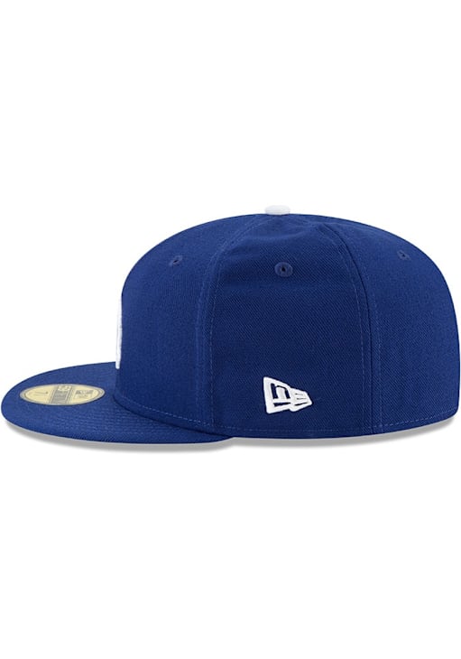 New Era Los Angeles Dodgers Mens Blue 2025 Post Season Side Patch 59FIFTY Fitted Hat