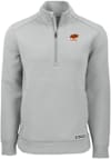 Main image for Cutter and Buck Oklahoma State Cowboys Mens Ash Alumni Roam Long Sleeve Qtr Zip Pullover