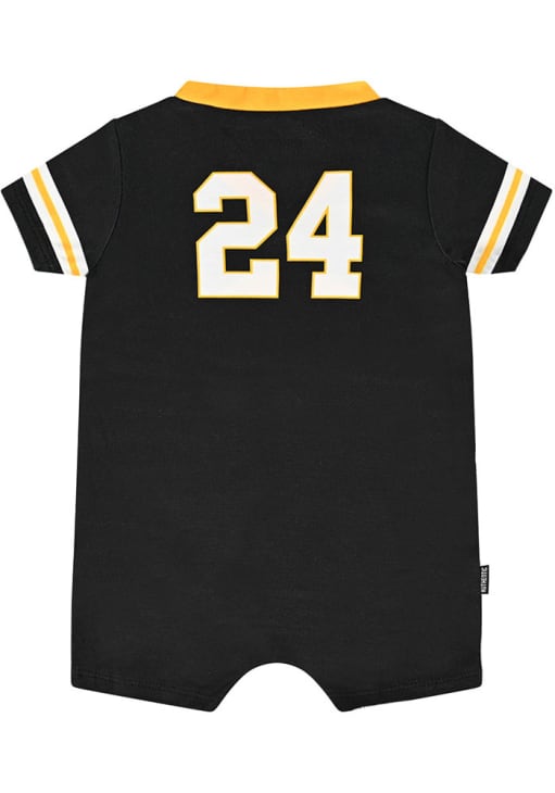 Iowa Hawkeyes Baby Black Tackle Short Sleeve One Piece