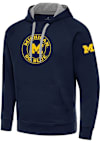 Main image for Mens Michigan Wolverines Navy Blue Antigua Victory Hooded Sweatshirt