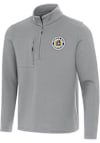 Main image for Mens Drexel Dragons Ash Antigua Insider Thomas R. Kline School of Law Qtr Zip Pullover