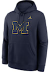Main image for Mens Michigan Wolverines Navy Blue Nike Color Pop Hooded Sweatshirt
