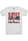 Main image for Zeb Kinsey Rally Mens White Cincinnati Bearcats Football NIL Striped Player T Shirt