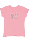 Main image for Girls Pink Michigan Wolverines Lettuce Edge Short Sleeve Fashion T-Shirt