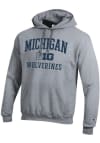 Main image for Mens Michigan Wolverines Grey Champion Big Ten Powerblend Hooded Sweatshirt