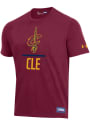 Cleveland Cavaliers Under Armour Lockup T Shirt - Red