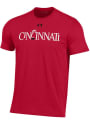 Cincinnati Bearcats Under Armour Vault Wordmar T Shirt - Red