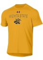 Wichita State Shockers Under Armour Flat Name Mascot T Shirt - Gold