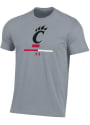 Cincinnati Bearcats Under Armour Sideline Logo T Shirt - Grey